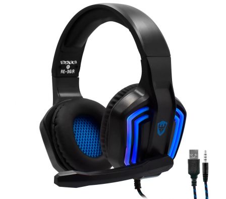 SATE FONE GAMING AE-361B AZUL/NEGRO
