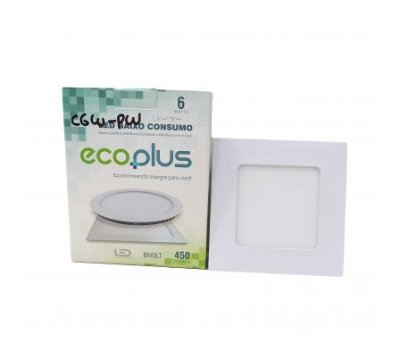 ECOPLUS LED CUADRADO  6W 6500K (-43)