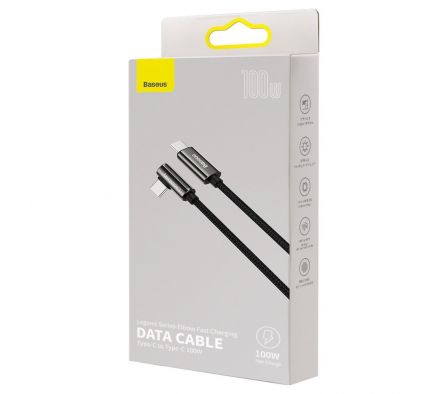 BASEUS CABLE CATCS-A01 CARGA RAP T-C 100W 2M BK