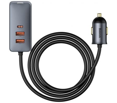 BASEUS CARG AUTO 120W 2U+2C GRIS