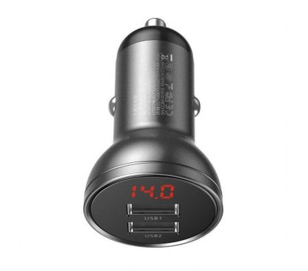 BASEUS CARG AUTO 24W U+U GRIS