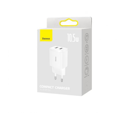 BASEUS CARG 2U 10.5W CCXJ010202 BLANCO