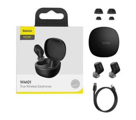 BASEUS AURICULAR WM01 NEGR NGTW240001