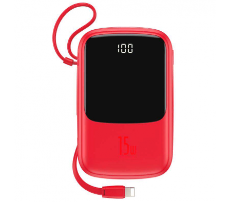 BASEUS PB 10000MAH 15W ROJO IPHONE
