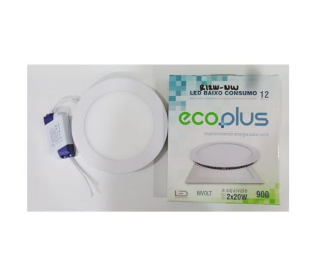ECOPLUS LED REDONDO 12W 5000K (+9)