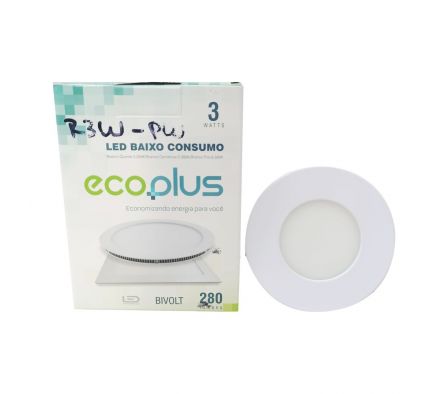 ECOPLUS LED REDONDO  3W 6500K (-1)
