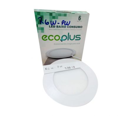 ECOPLUS LED REDONDO  6W 6500K (+5)