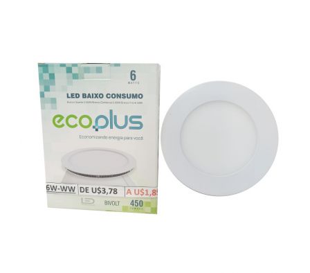 ECOPLUS LED REDONDO  6W 3500K (-13)